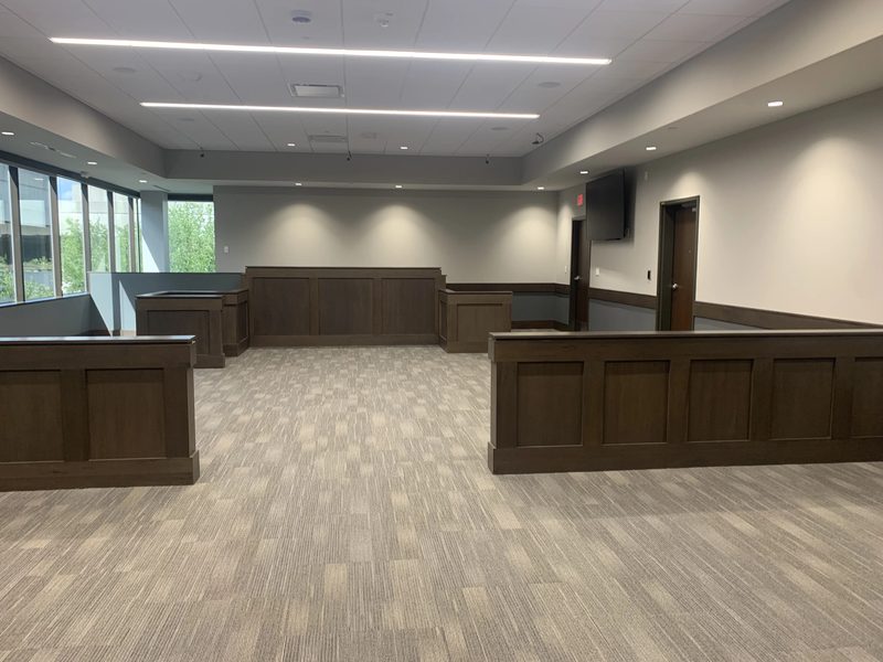 Courtroom cabinetry